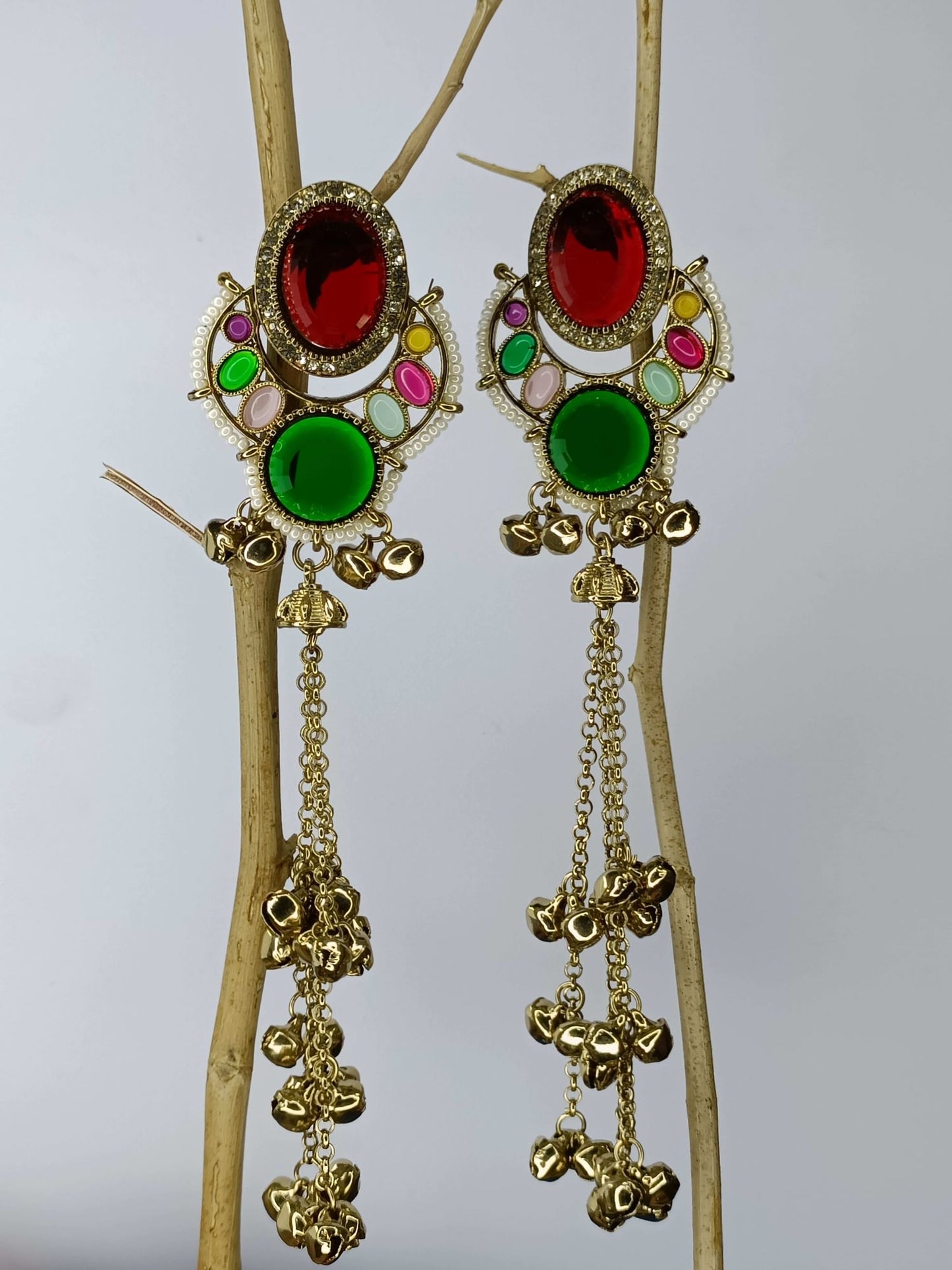 Multicolor Royal Kashmiri Jhumkis