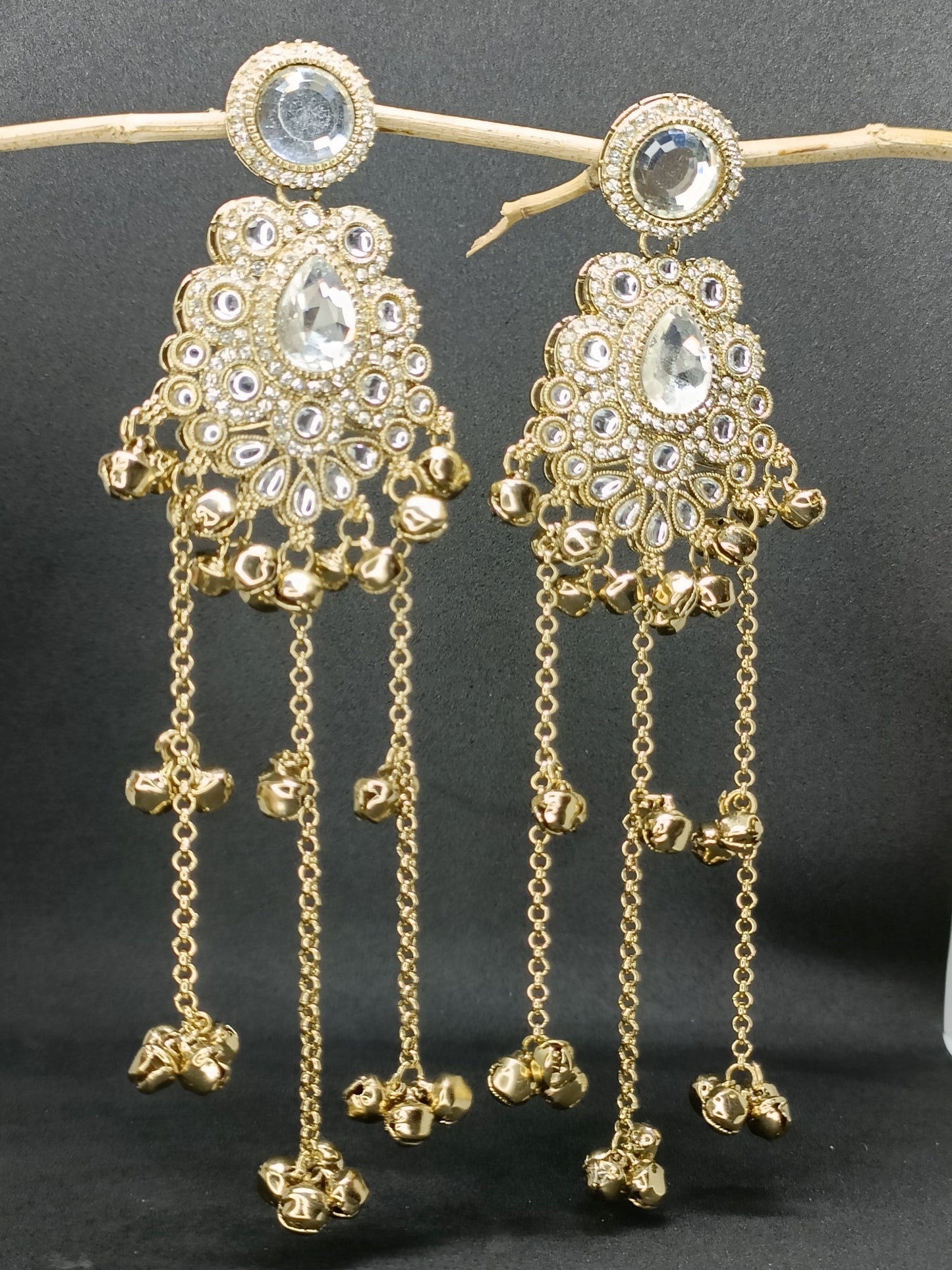 Golden Royal Kashmiri Jhumkis