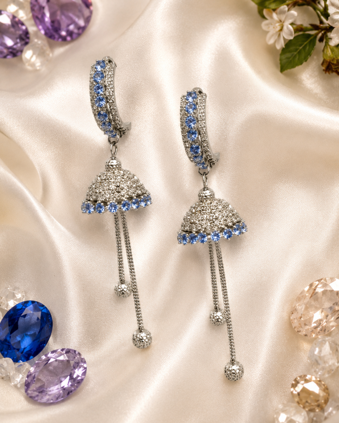 Blue Diamond Jhilmil Jhumkis