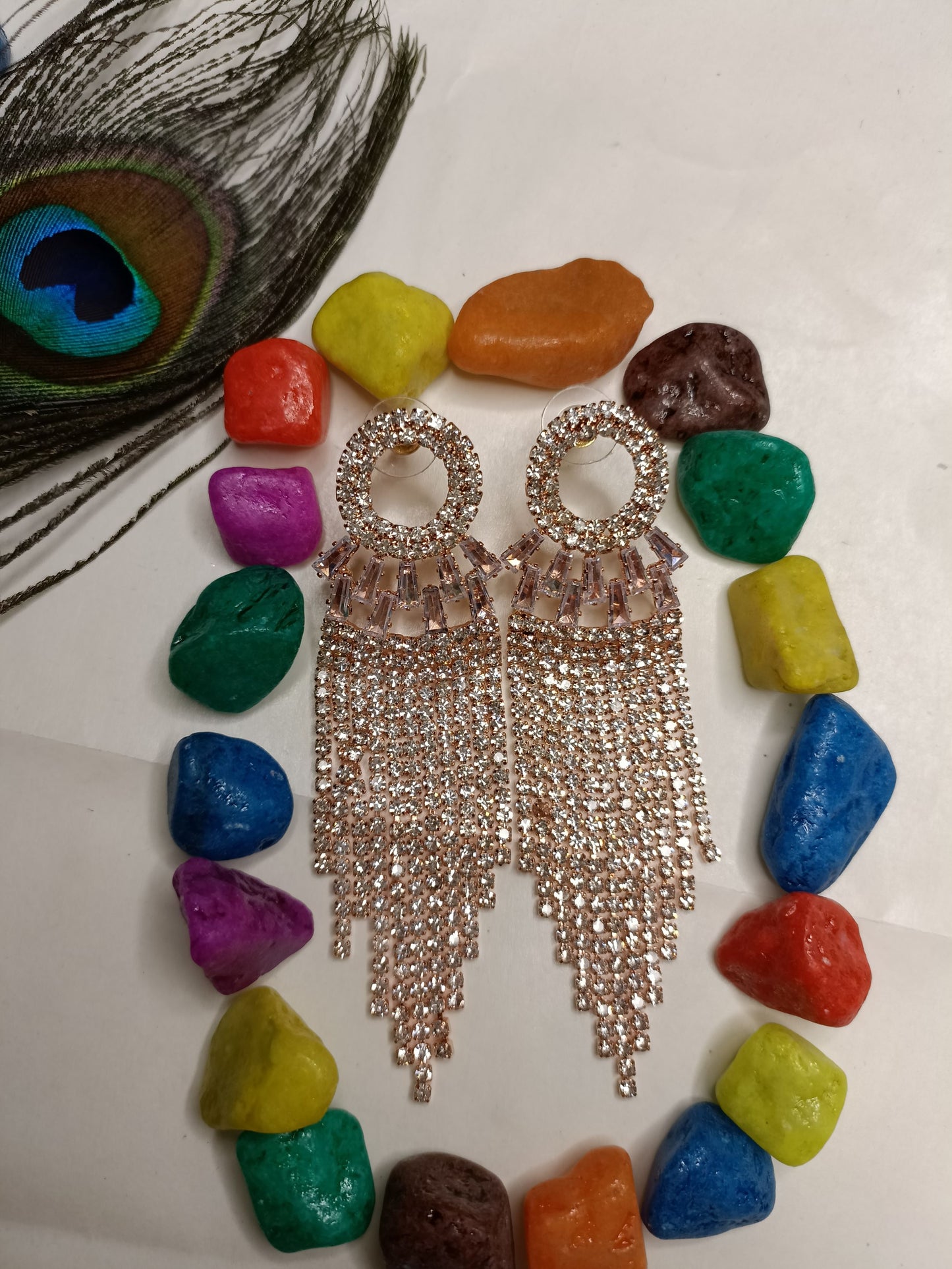 Rose Gold Stylish Diamond Tassels