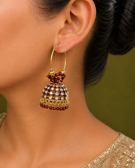 Brown Diva Hoop Jhumkis