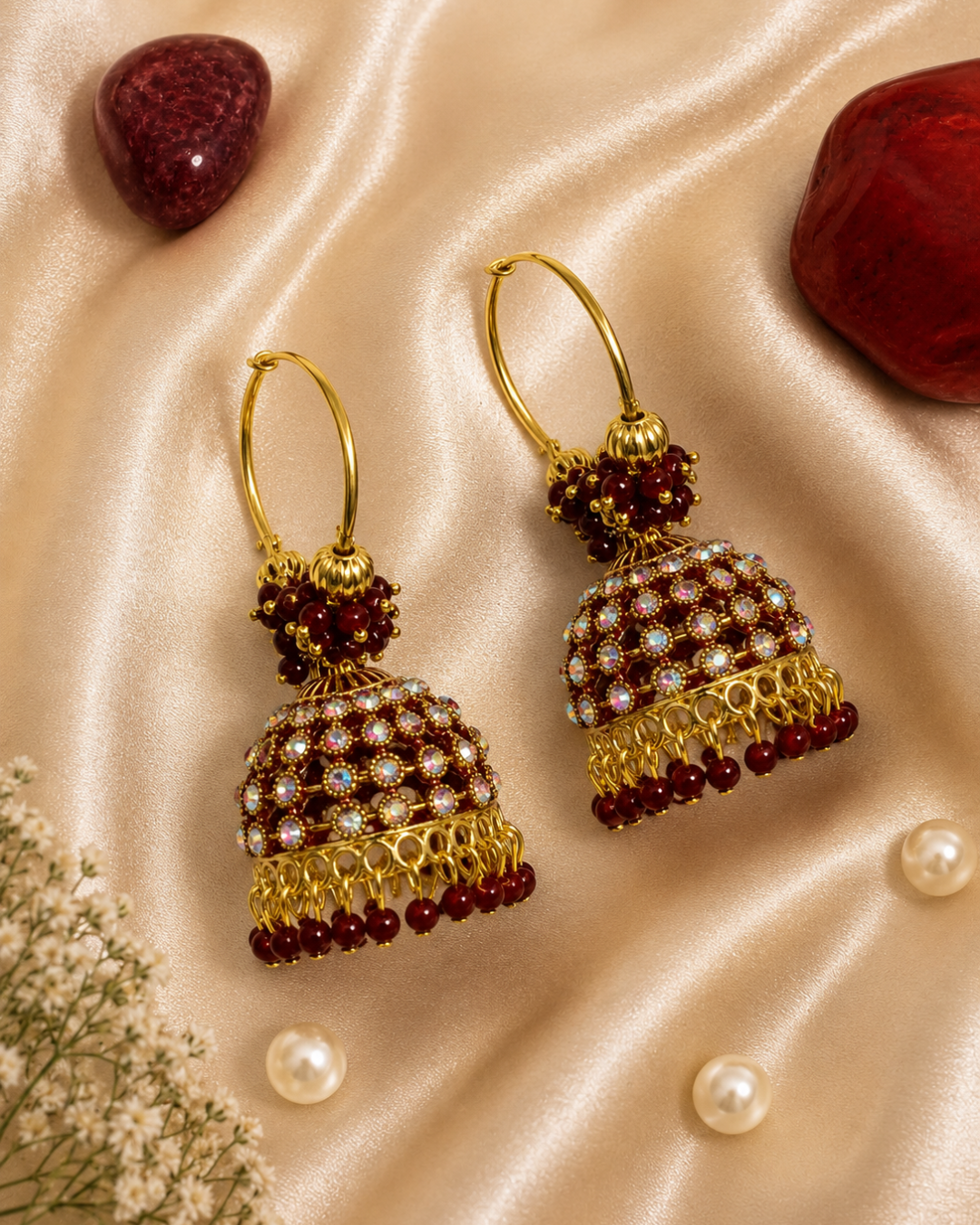 Brown Diva Hoop Jhumkis