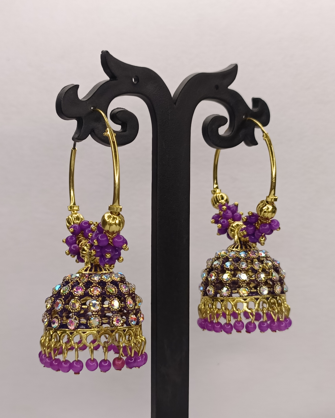 Purple Diva Hoop Jhumkis