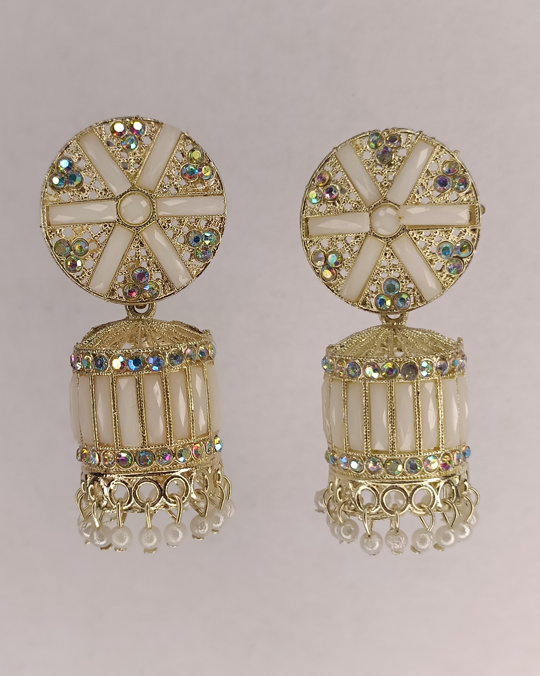 Ivory Diva Cylindrical Jhumkis