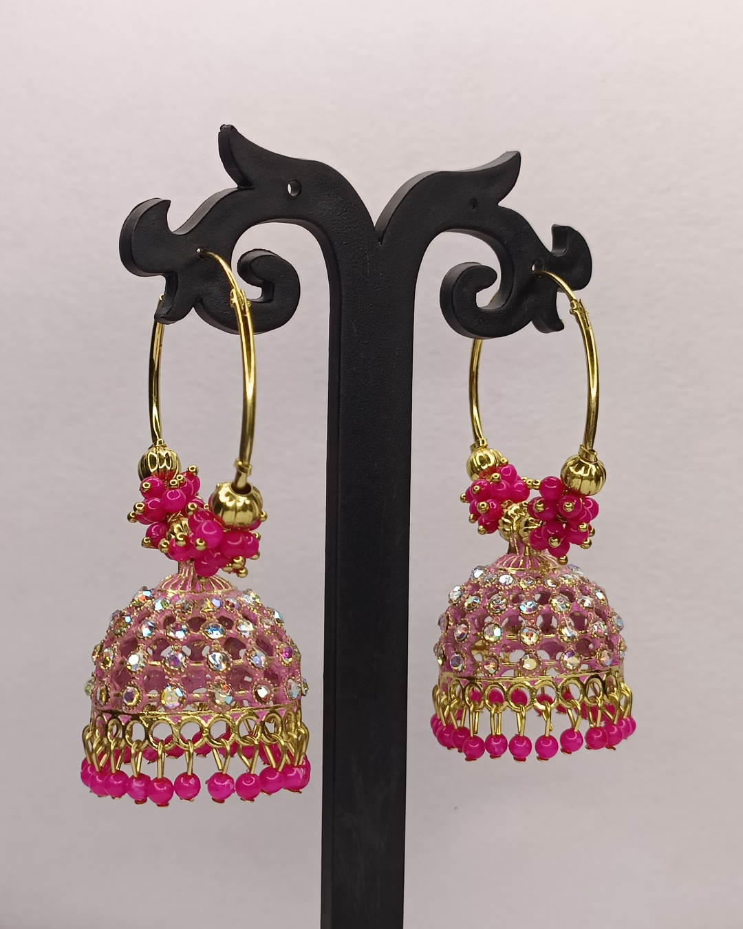 Pink Diva Hoop Jhumkis