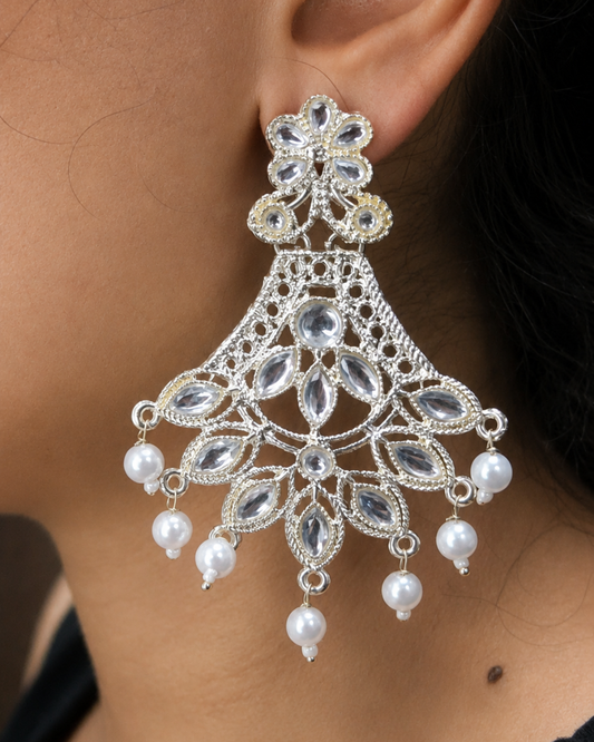 Silver Stunning Pearl Chandaliers