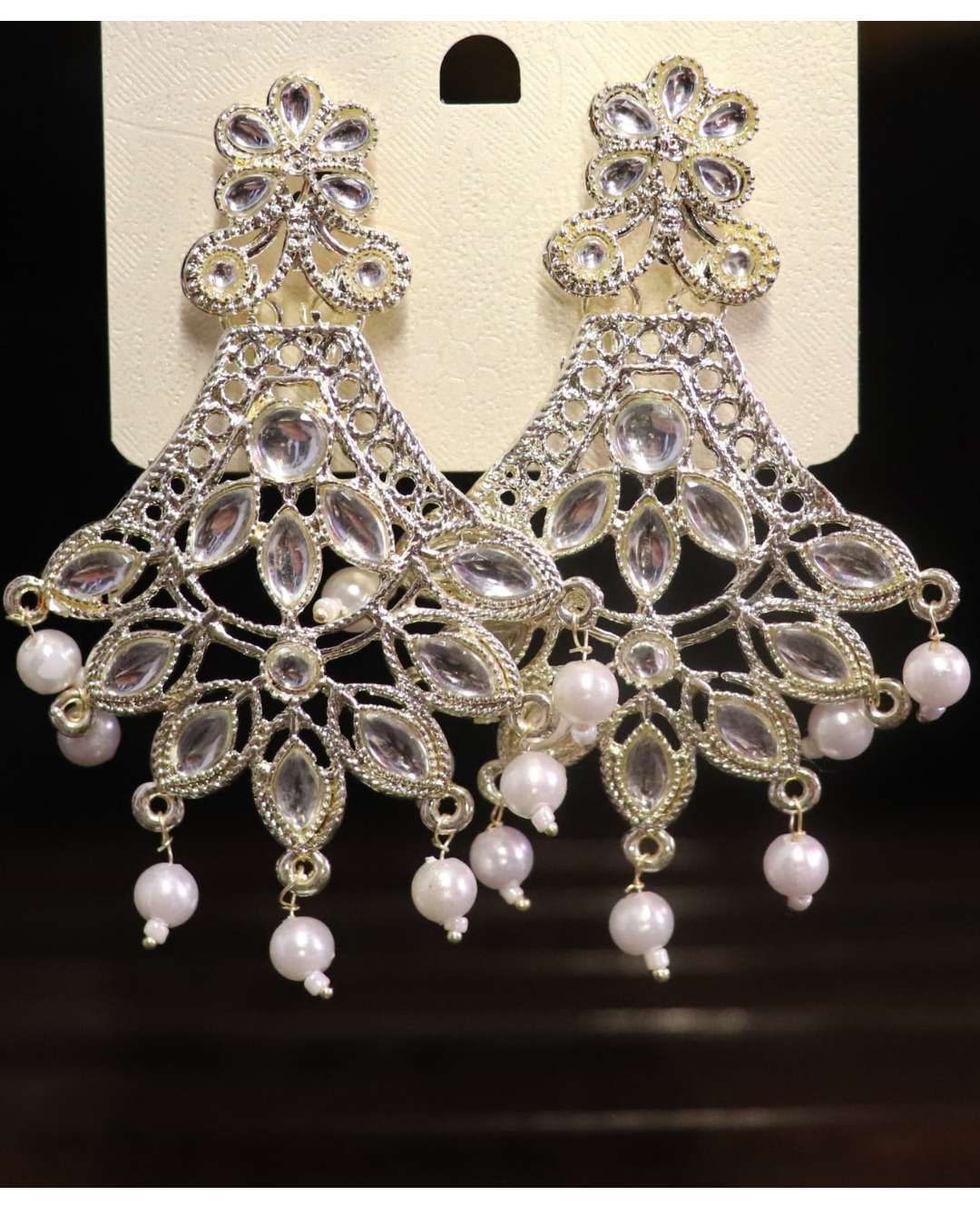 Silver Stunning Pearl Chandaliers
