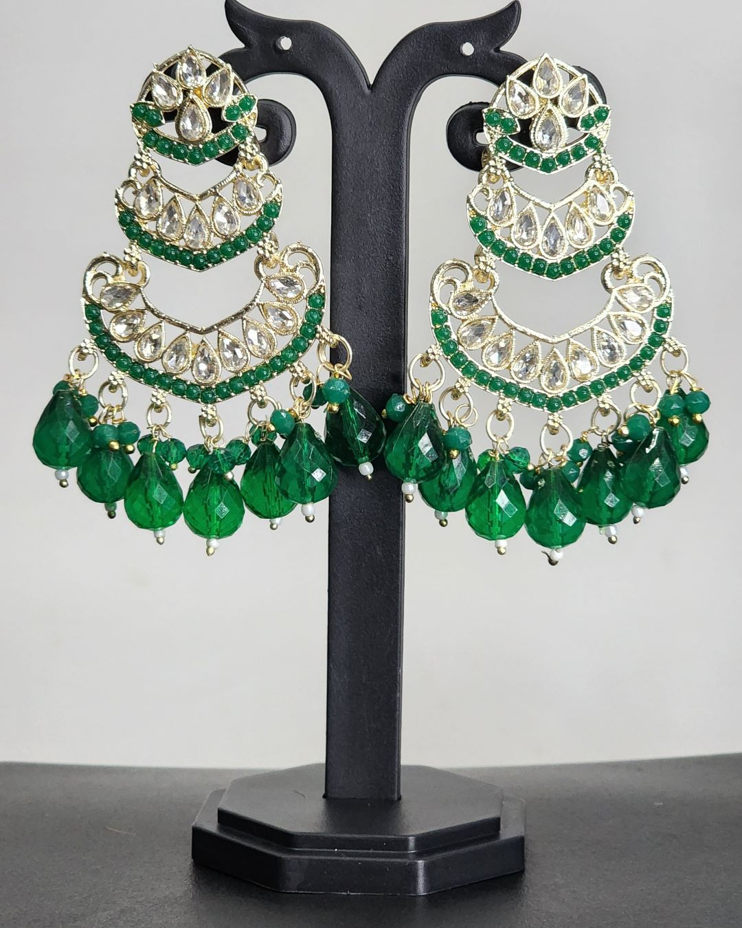 Elegant Green Chandbalis