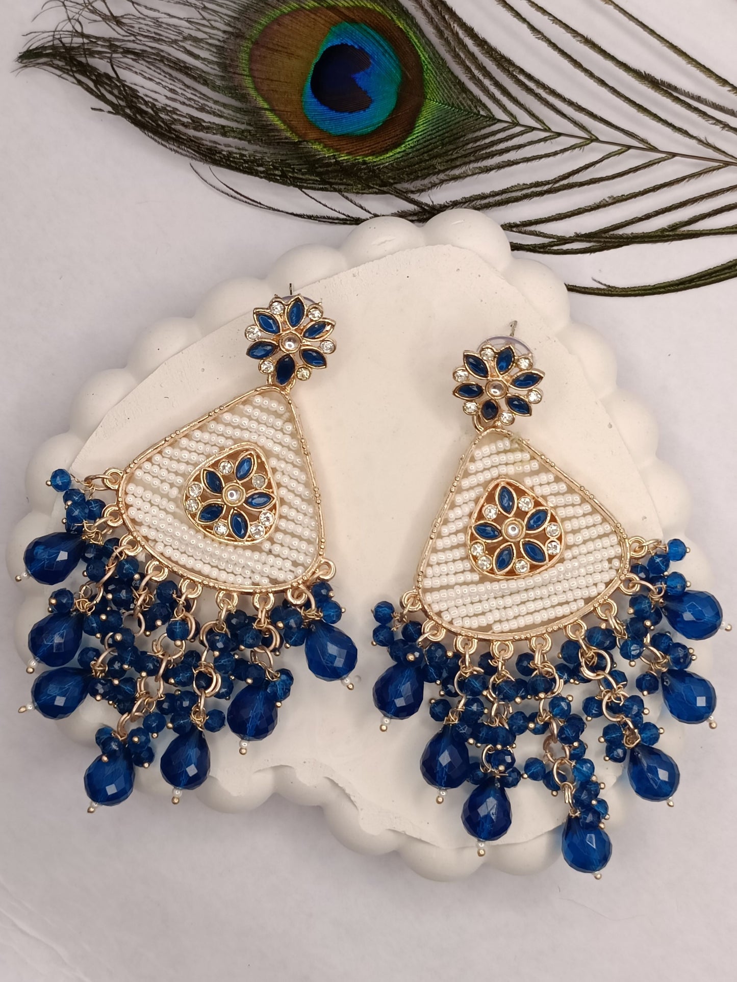 Royal Blue Elegant Chandbalis
