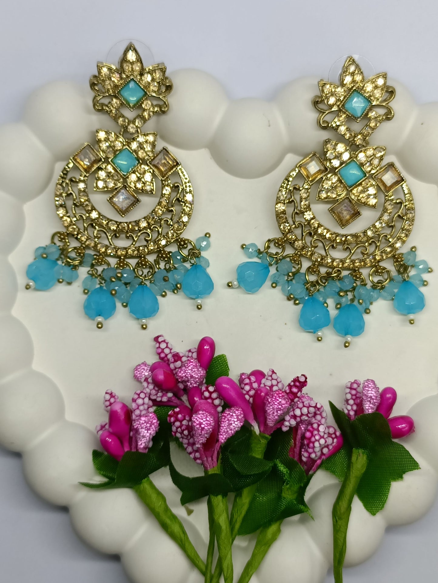 Light Blue Elegant Chandbali