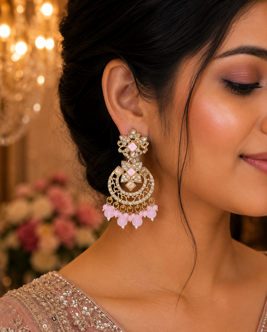 Light Pink Elegant Chandbali