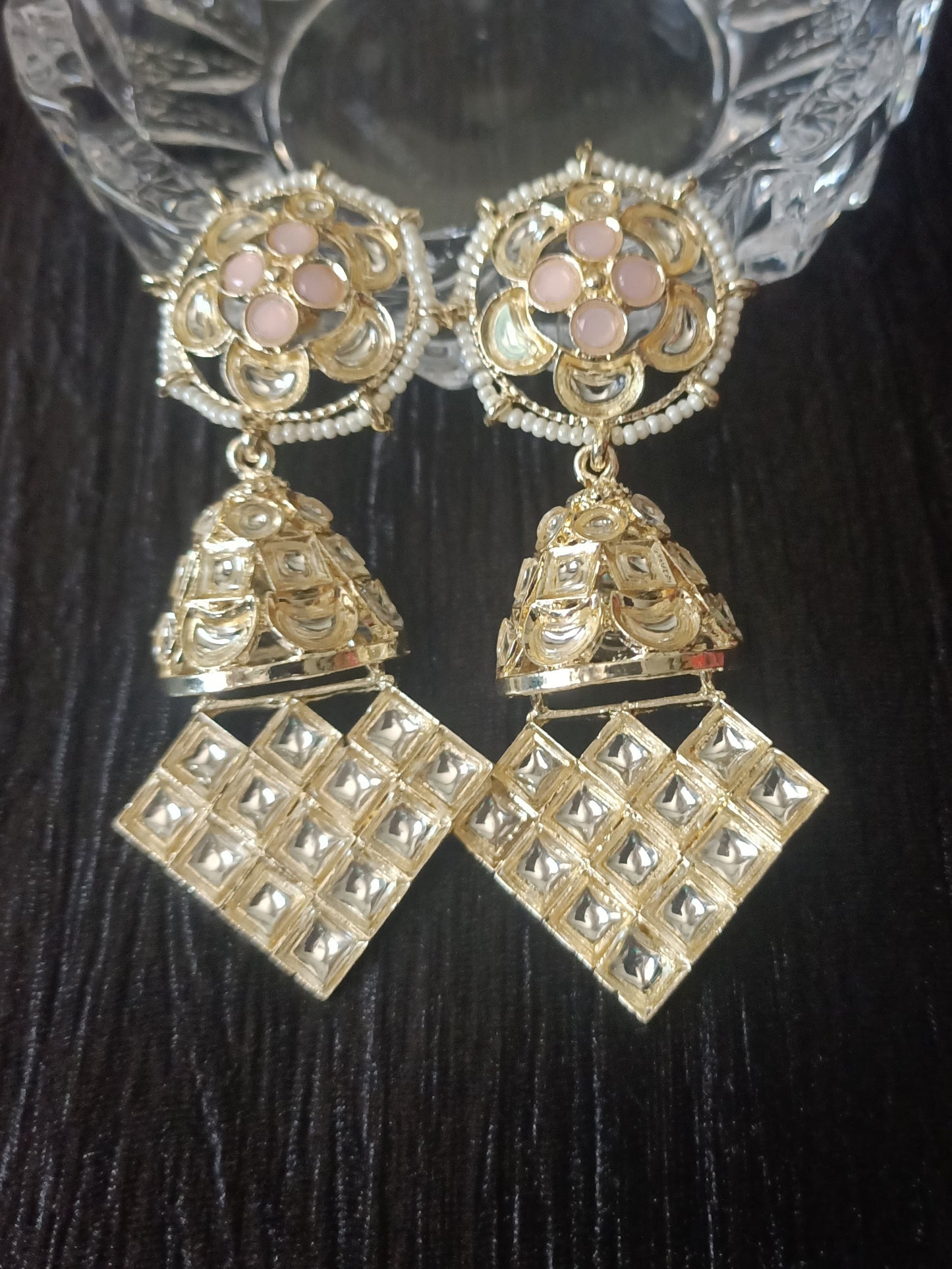 Pale Gold Majestic Jhumkis