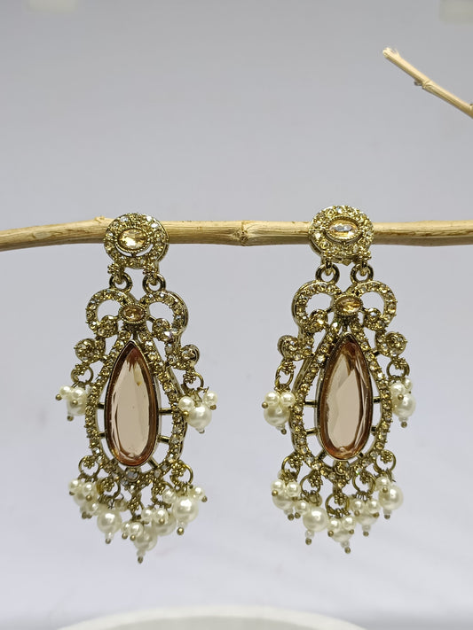 Champagne Gold Graceful Danglers