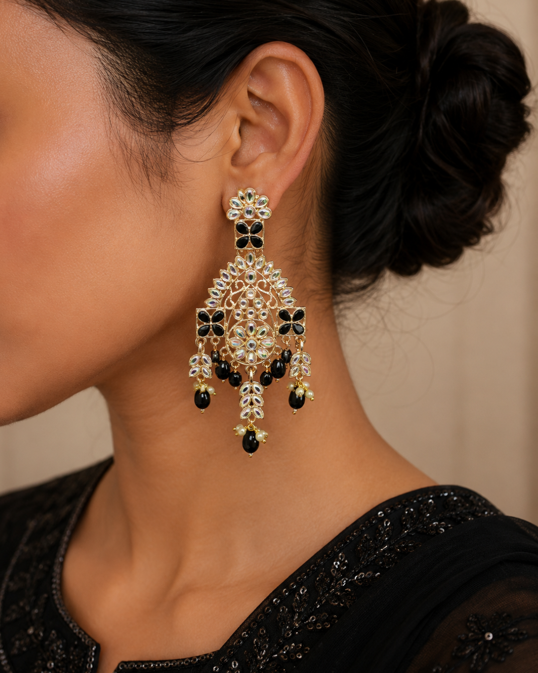 Black Majestic Latkan Chandeliers
