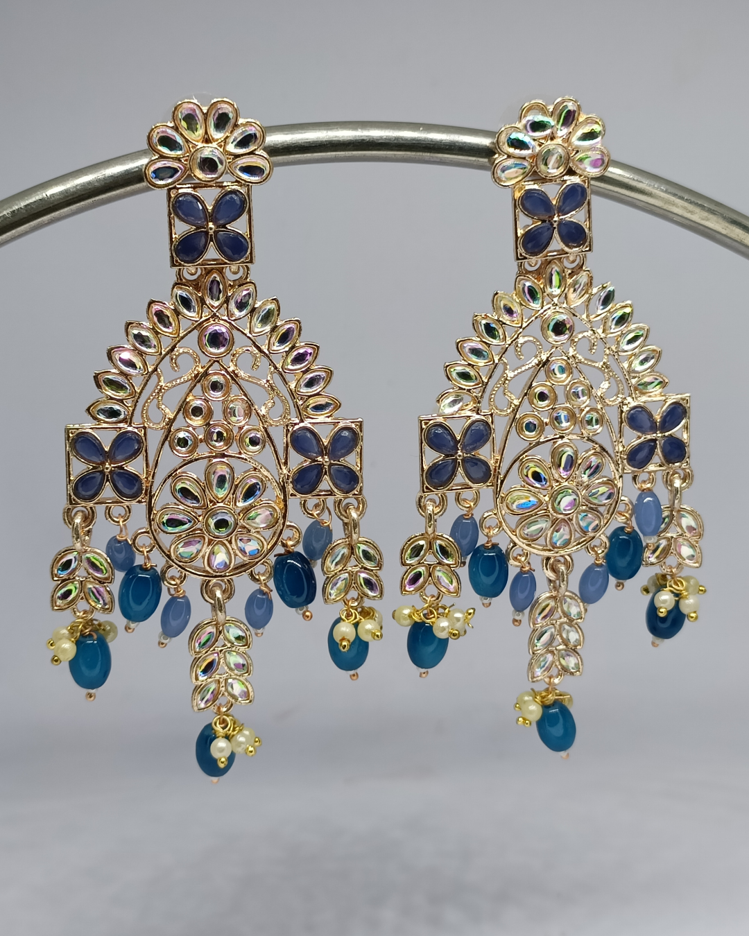Blue Majestic Latkan Chandeliers