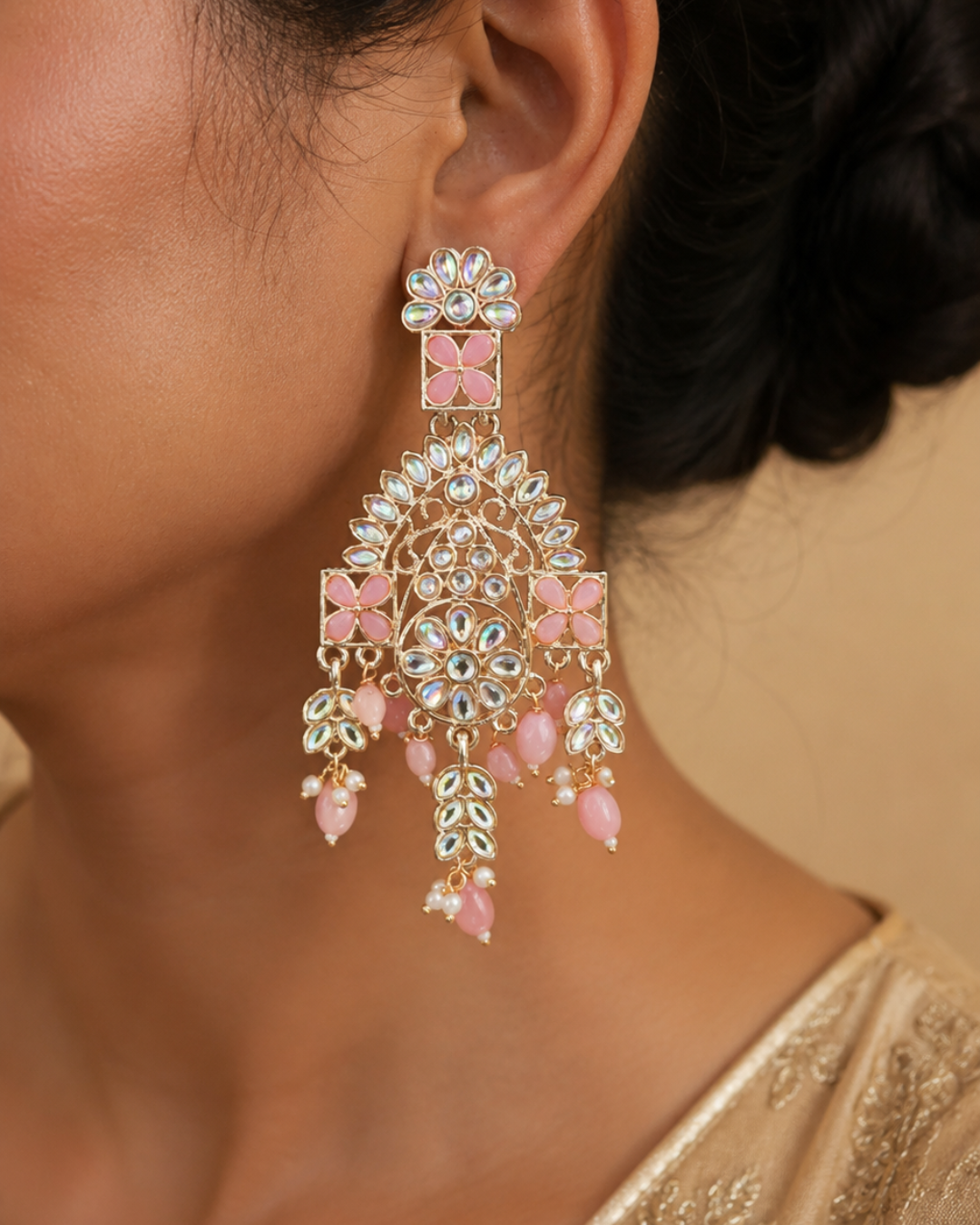Pink Majestic Latkan Chandeliers