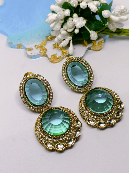 Green Graceful Double Drops