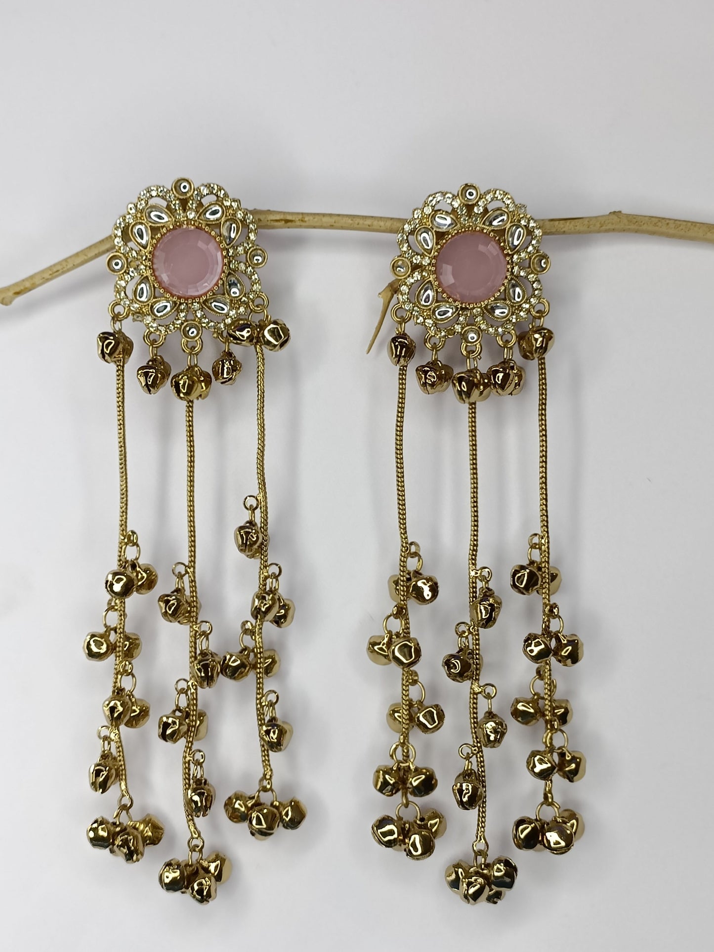 Blush Pink Royal Kashmiri Jhumkis