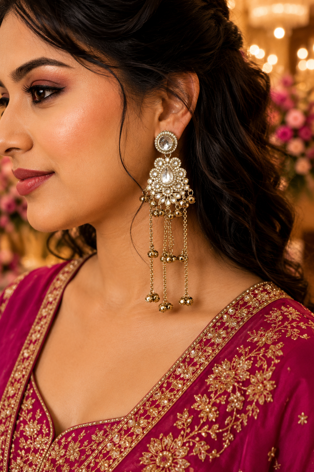 Golden Royal Kashmiri Jhumkis