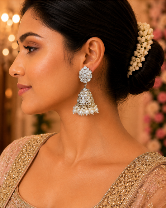 Champagne Gold Glamorous Jhumkis
