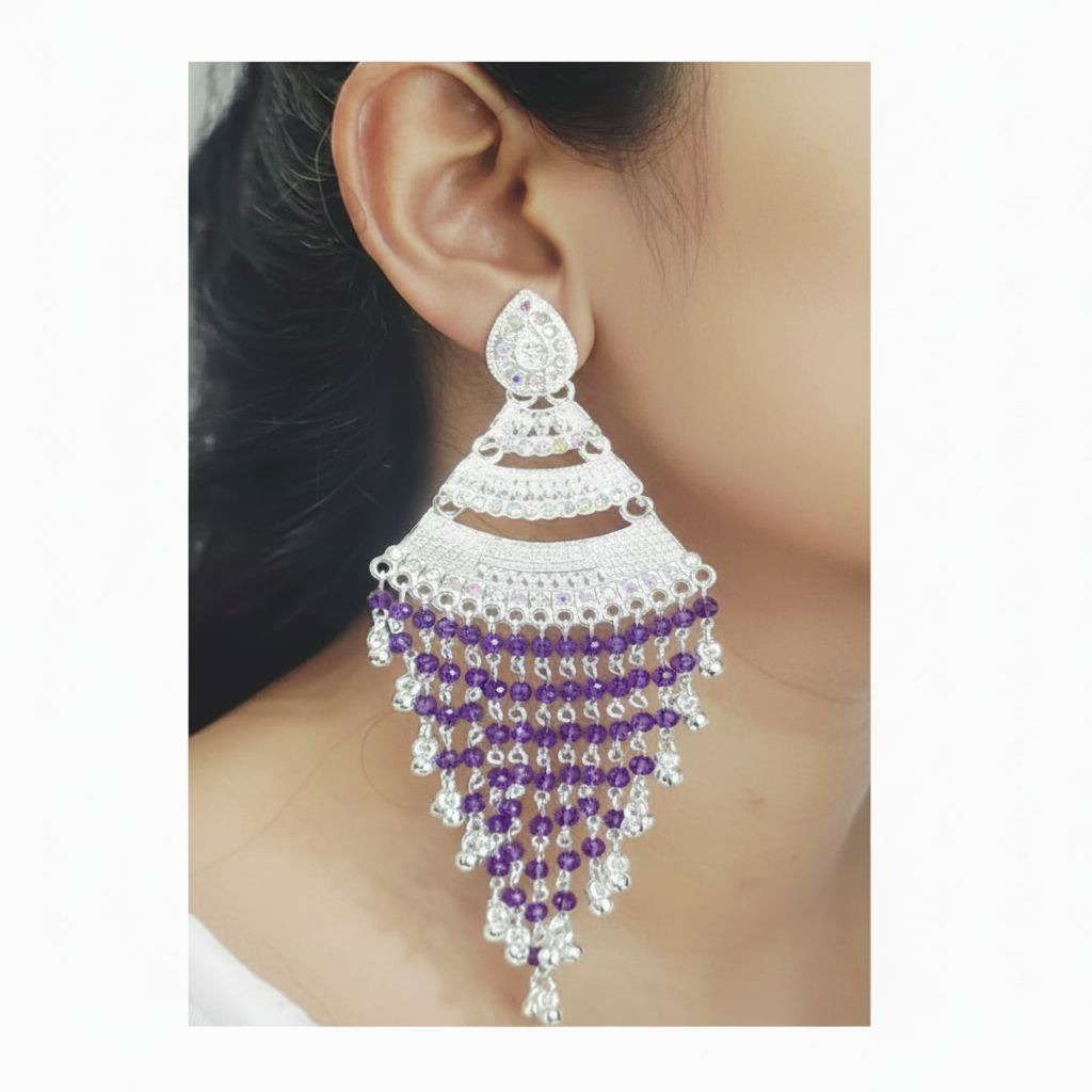 Purple Cascading Chandeliers