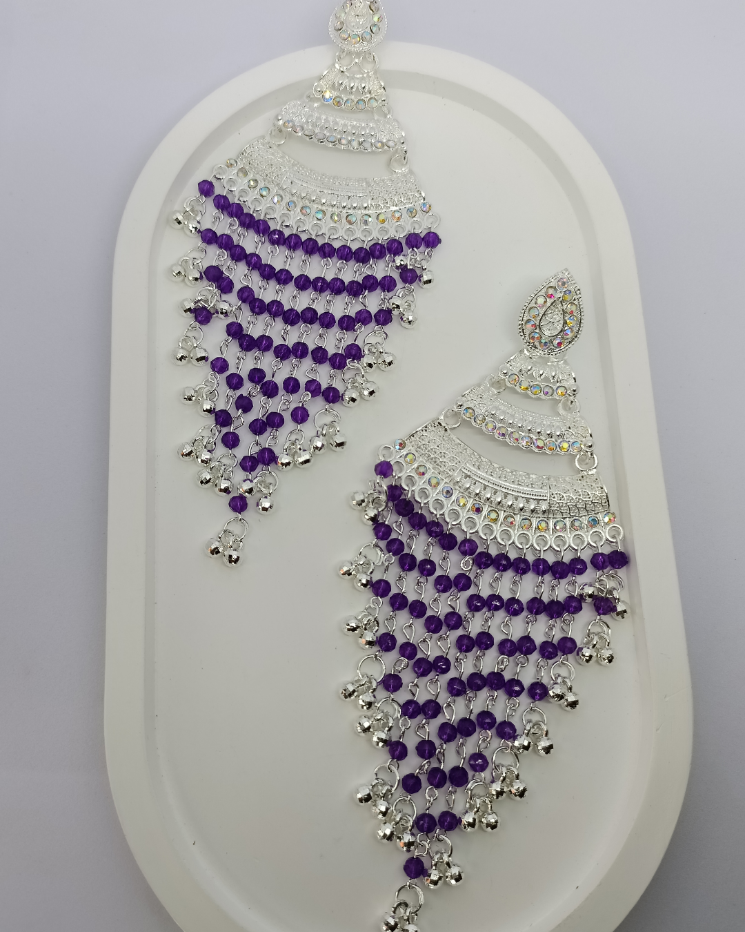 Purple Cascading Chandeliers