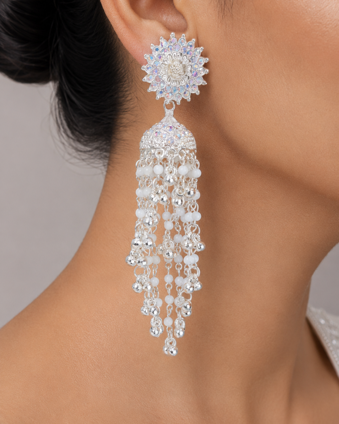 Pearl Jhankaar Cascade Earrings