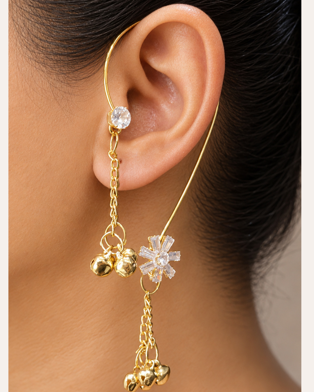Gold Ghungroo Kaan Hook