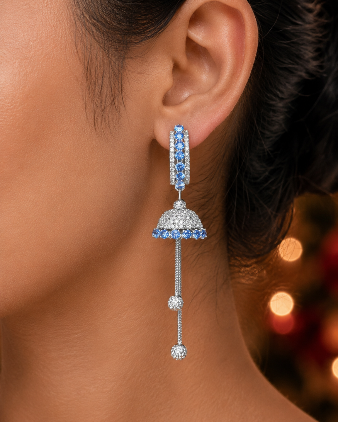 Blue Diamond Jhilmil Jhumkis