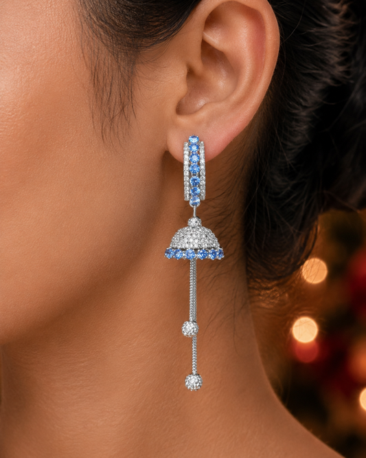 Blue Diamond Jhilmil Jhumkis