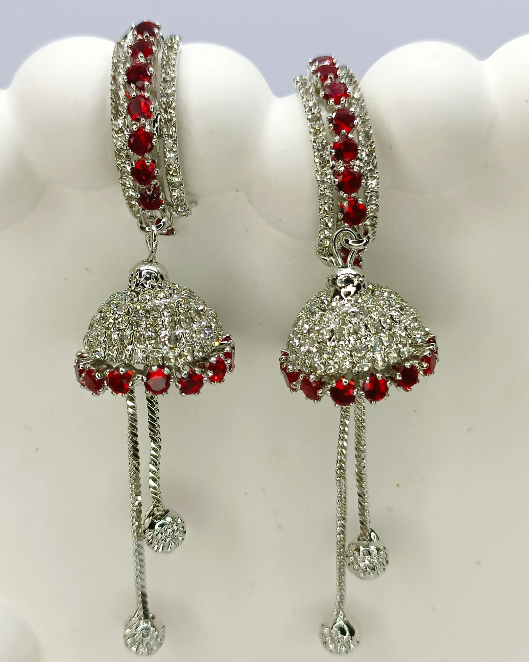Red Diamond Jhilmil Jhumkis