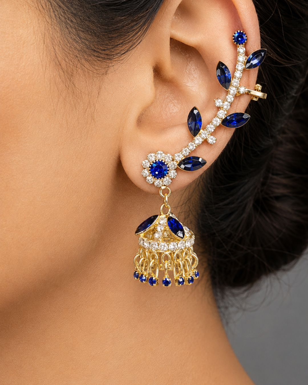 Royal Blue Timeless Kaan Jhumkis