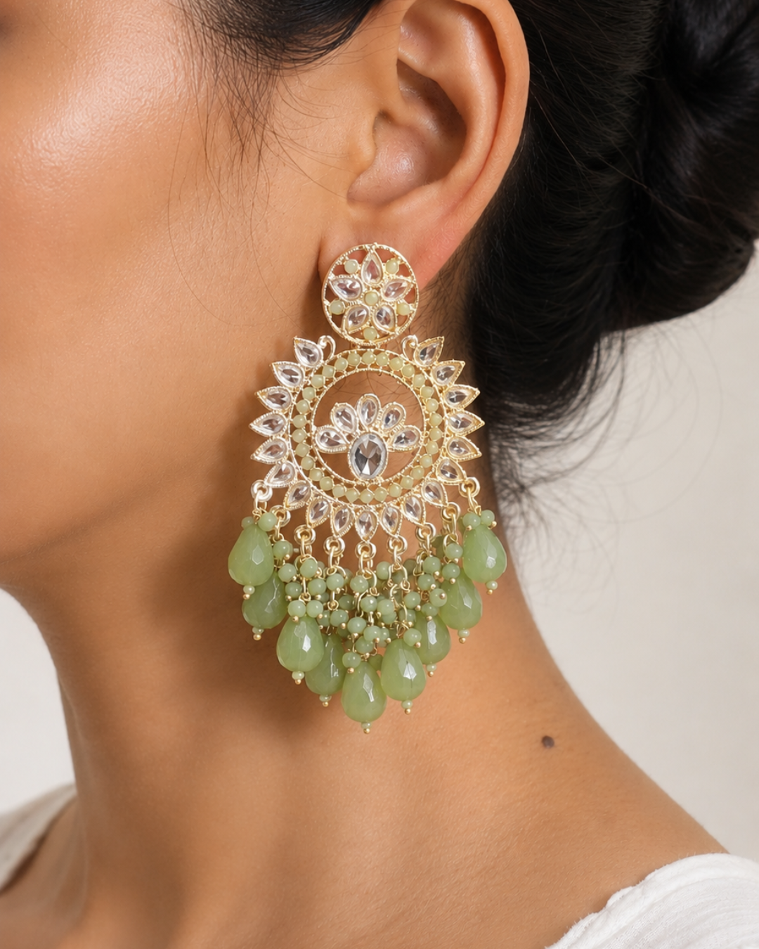 Mint Green Elegant Chandbalis