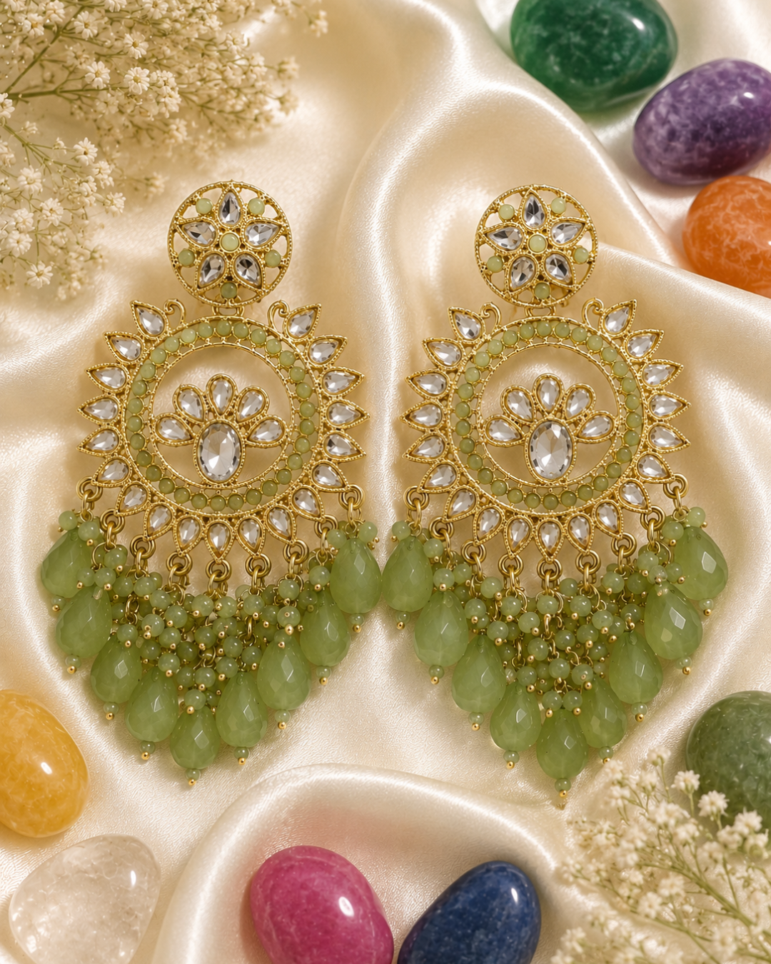Mint Green Elegant Chandbalis