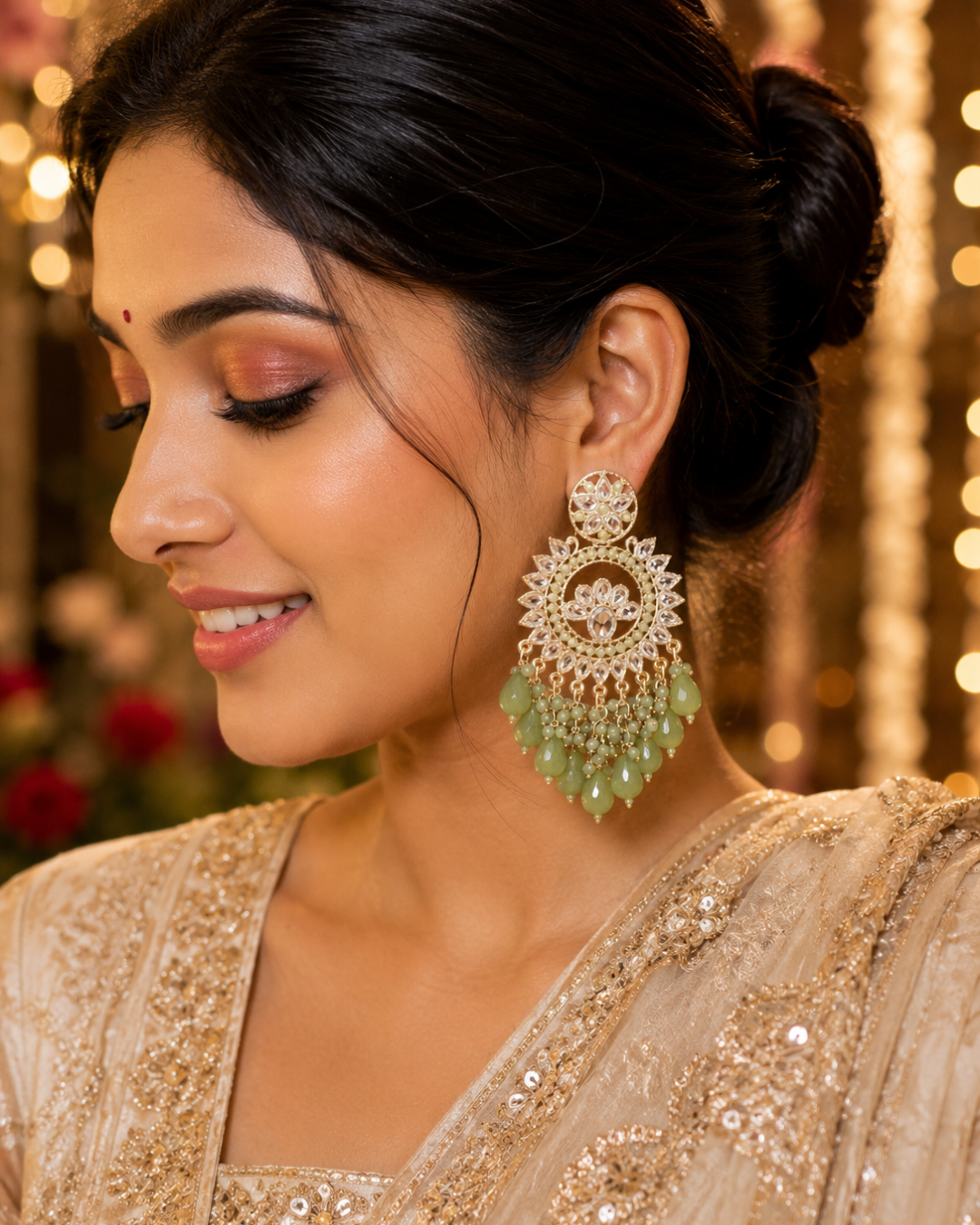 Mint Green Elegant Chandbalis