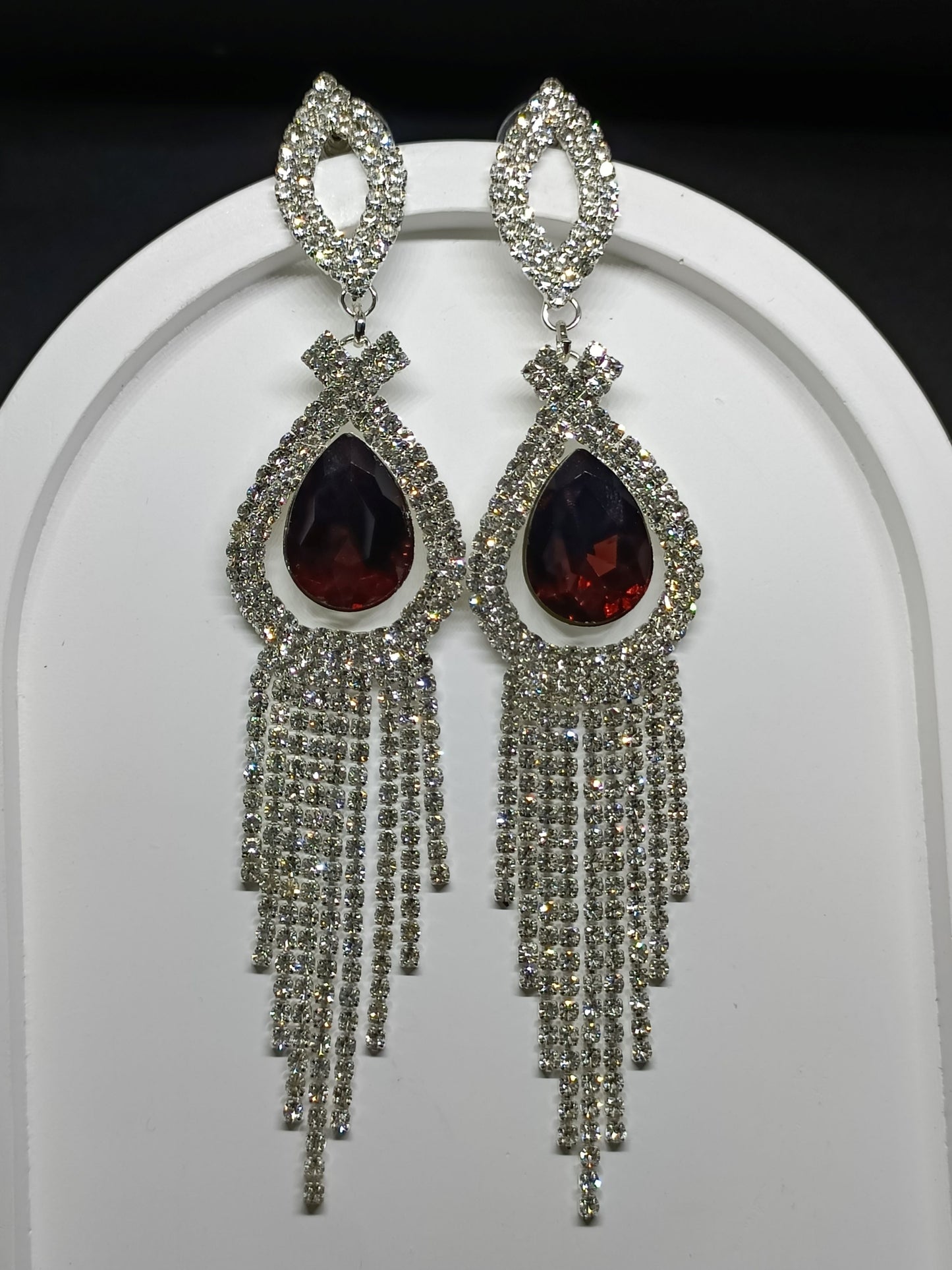 Stylish Wine Tassel Drops
