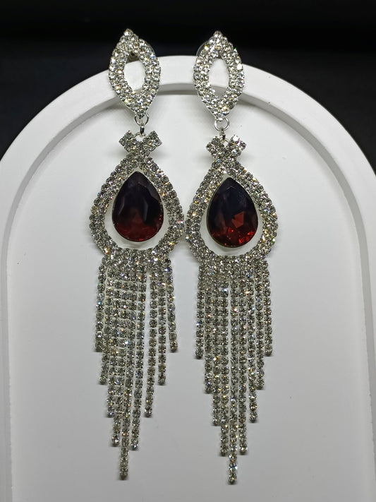 Stylish Wine Tassel Drops