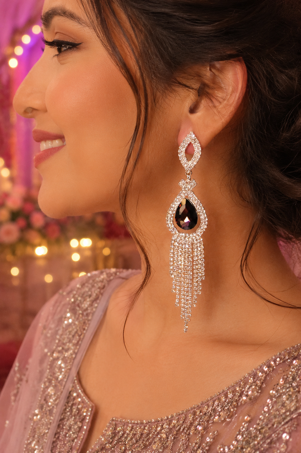 Stylish Wine Tassel Drops