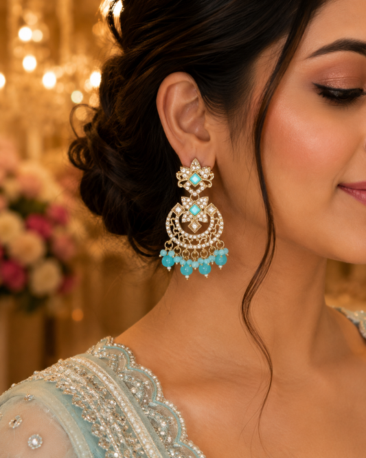 Light Blue Elegant Chandbali